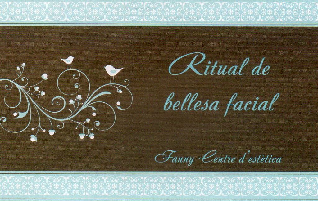 Tarjeta regal ritual de bellesa facial