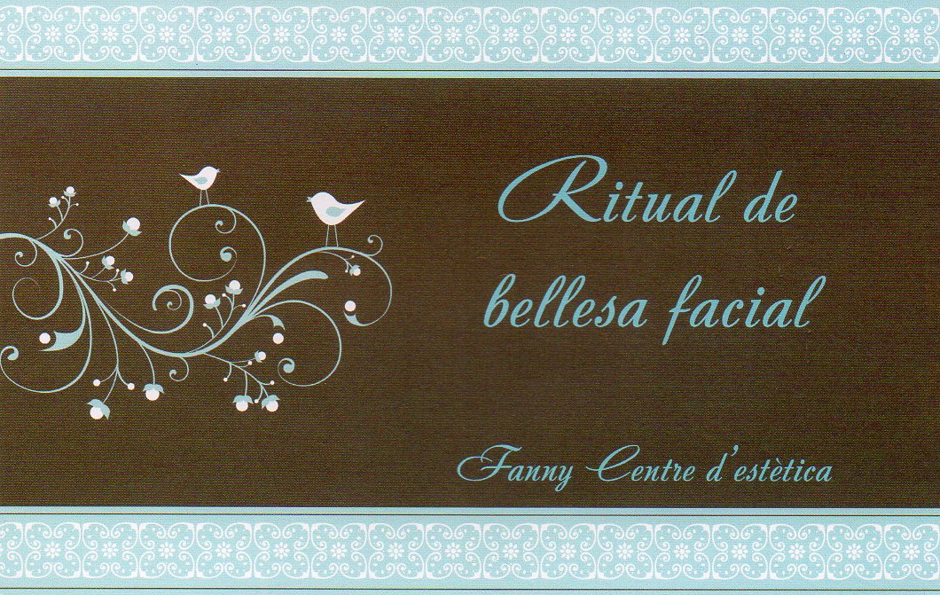 Tarjeta regal ritual de bellesa facial