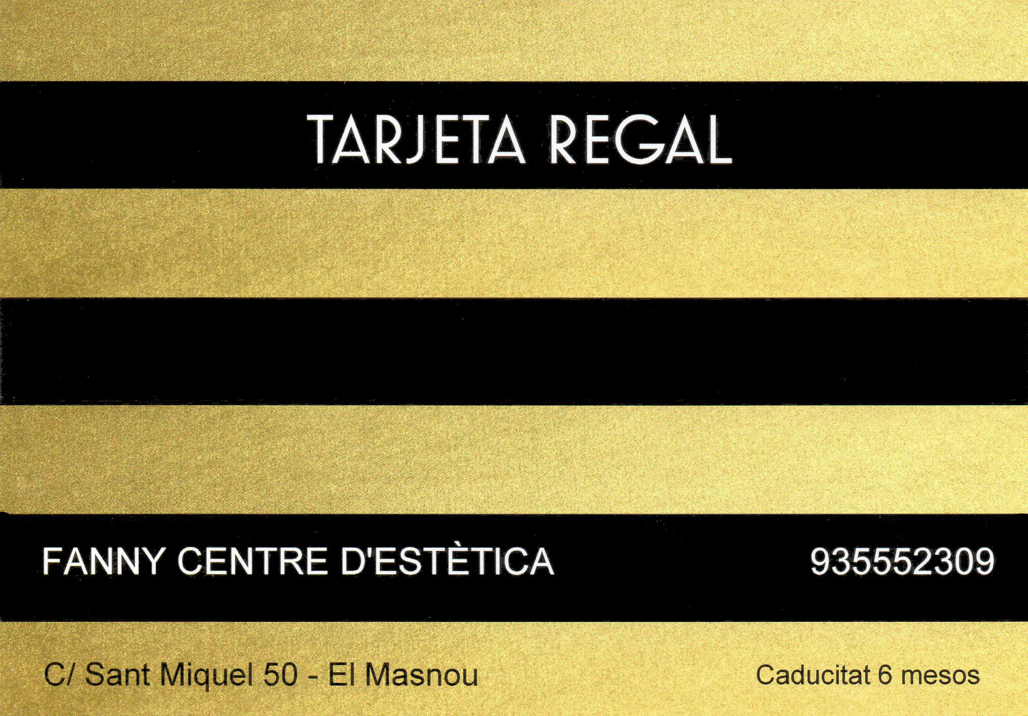 Tarjeta regal per escollir el valor del teu regal